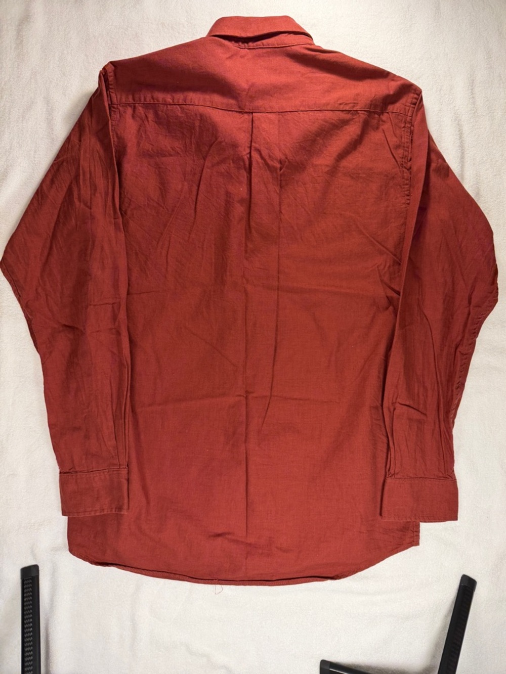 Viyella Red Button Down Shirt Men’s L Cotton Wool Blend Made in Canada Classic - Picture 2 of 6